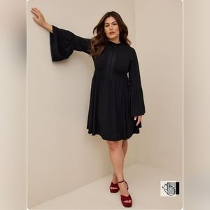 Torrid Jersey Knit Mini Mock Neck Dress